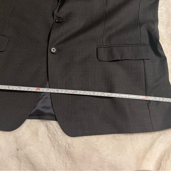 Ralph Lauren RRL 100% Wool Gray Pinstriped Suit 48R - Picture 14 of 15